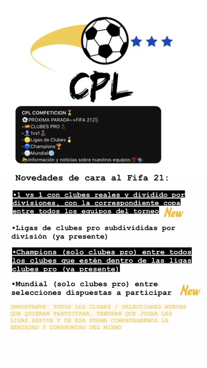 Novedades de cara al #FIFA21 para ocupar las últimas vacantes en #1vs1 y en #ClubesPro . 

<a href="/_chocolate3000/">AYUDAS FIFA CHOCO3K🐦</a> <a href="/AyudanteSports/">AyudanteSports</a> <a href="/_help4uu/">HELP FOR YOU</a> <a href="/FichajesAyudas/">Ayudas Fichajes</a> <a href="/ayudas_fichajes/">Fichajes VFO ESP</a> @AyudaVFO <a href="/AyudasCPro/">Ayudas Clubes Pro</a> <a href="/ayudas_pro/">AyudasClubesPro</a> <a href="/AyudasVFO/">AyudasVFO</a> <a href="/ClubesProAyudas/">CLUBES PRO AYUDAS (CPA)</a> @EstoyDeAyudas <a href="/Ayudas_clubes/">Ayudas Clubes</a>  <a href="/ayudocomunidad/">Ayudamos Comunidad ♥️</a>