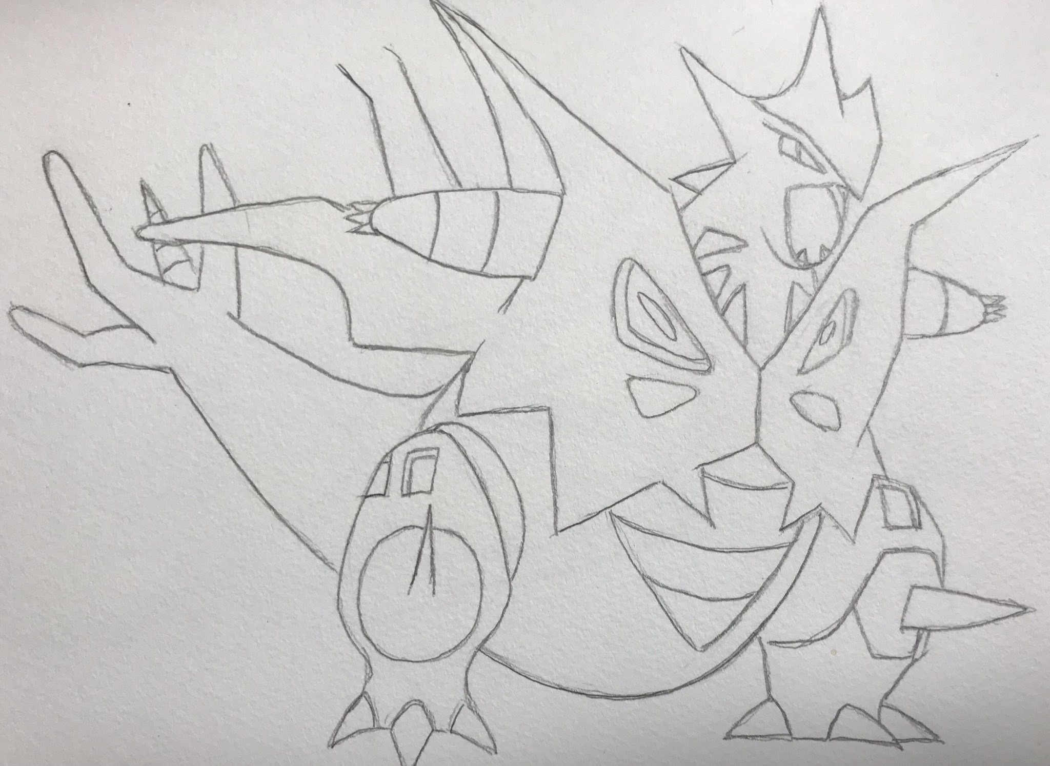 Shun メガバンギラス描きました ポケモン ポケモンgo メガバンギラス 1日1枚ポケモンお絵描き T Co Z7be3cnza4 Twitter
