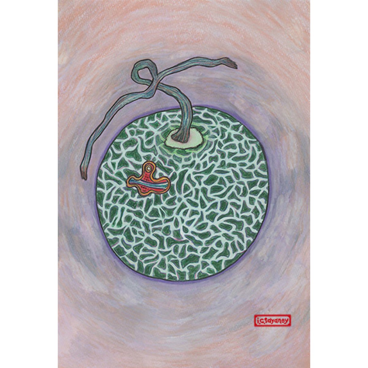 イシイ超サヤニー 超illustration 今年は食べてないなあ 超メロン ーthe Melon イラスト イラストレーター カラフル Illustrator 絵描き Ishiichosayaney 果物 フルーツ 野菜 Vegetables Fruit マスクメロン