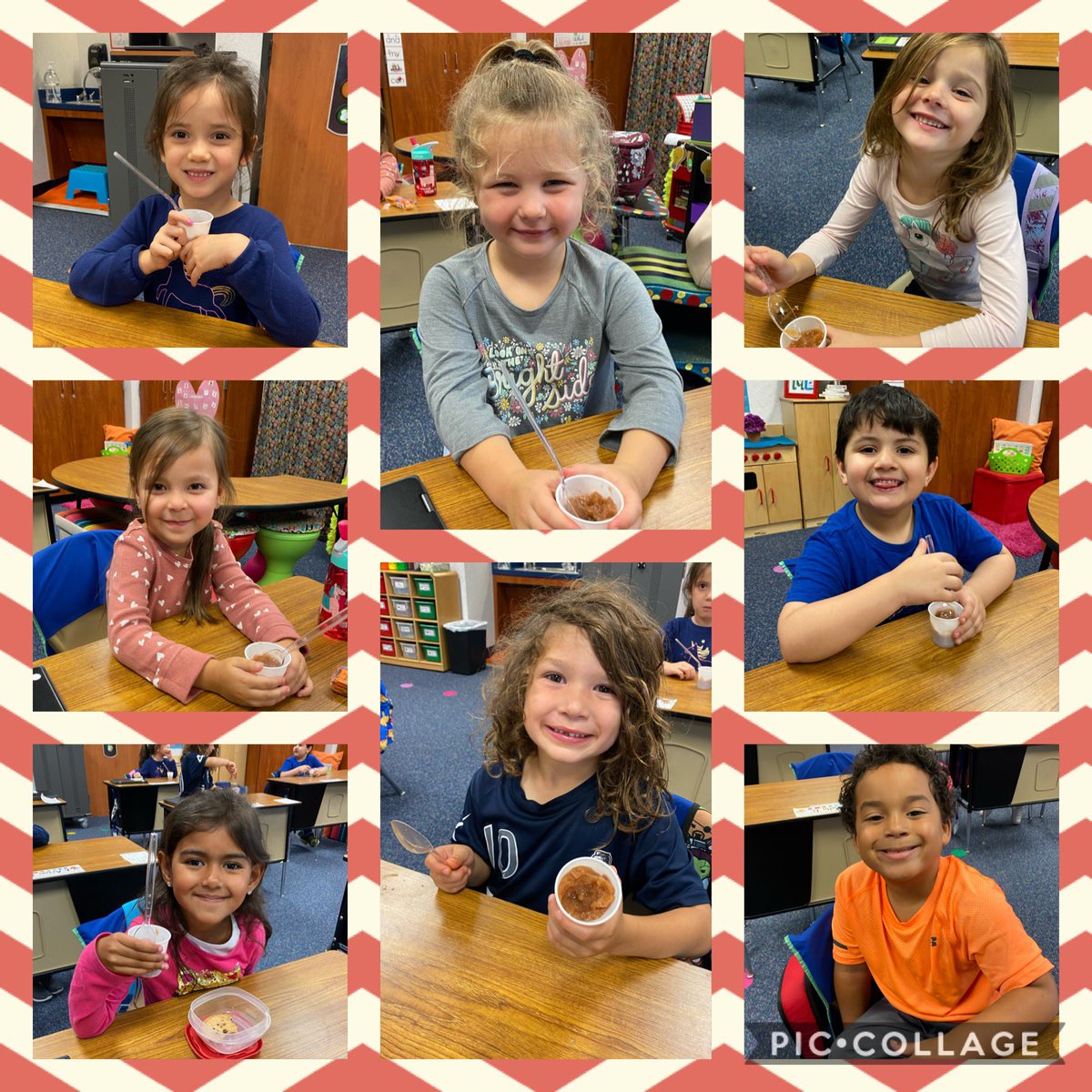 MsHKinderCrew's tweet photo. Boy oh boy did this sweet crew enjoy *changing matter* today!!! ππ We discovered that applying heatπ₯ all day to lots of cut apple pieces with a dash of cinnamon, sure makes for a tasty experiment! π #happykids #sciencecanbetasty #itsfallyall @LindseyElem https://t.co/7nE8D7af1A