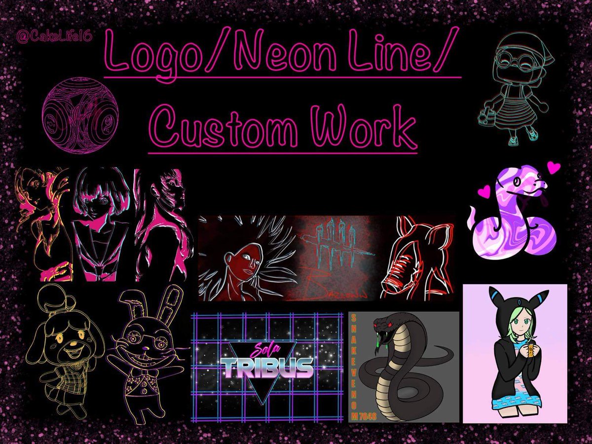 Hai! I'm CakeLife and this is my commission sheet 😊
Have a browse at some of my previous work and some of my customs!💖 
Thank you for showing interest! 💖
#CommissionSheet #commissions #twitch #emoteartist #SubBadge #Neonart #customart #DigitalArtist #gaming