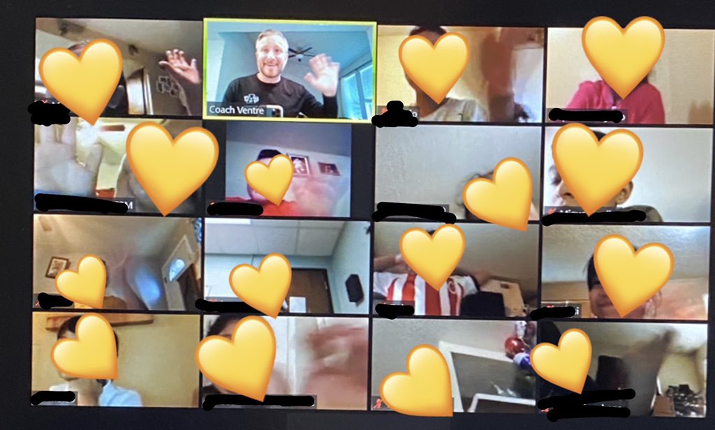 PE looks a little different these days, but one thing hasn’t changed....Coach Ventre is still a favorite! #virtualgreetings #PE #healthybadgers