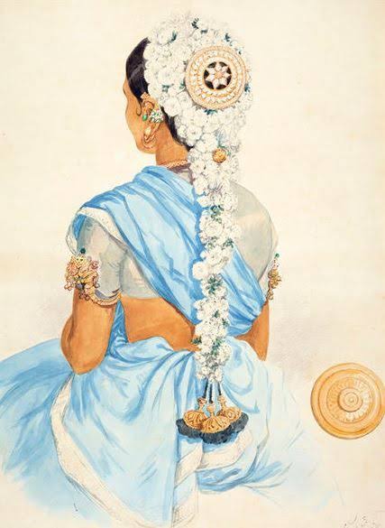 Flowers Champak-ashoka-punnaga-saugandhiga-lasat-kachaThe thirteenth name in Lalitha Sahasranamam states Champakam, ashokam, punnagam, saugandhigam are the four types of fragrant flowers that adorn her hair. Her hair naturally has a fragrance and moist which are mesmerizing.