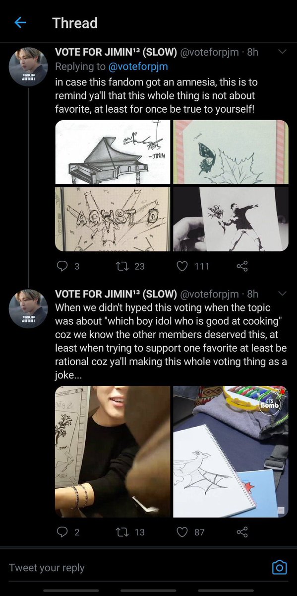 just today 2 fanbases shaded taehyung and gave their followers a platform to openly hate on him. @/voteforpjm was one of them