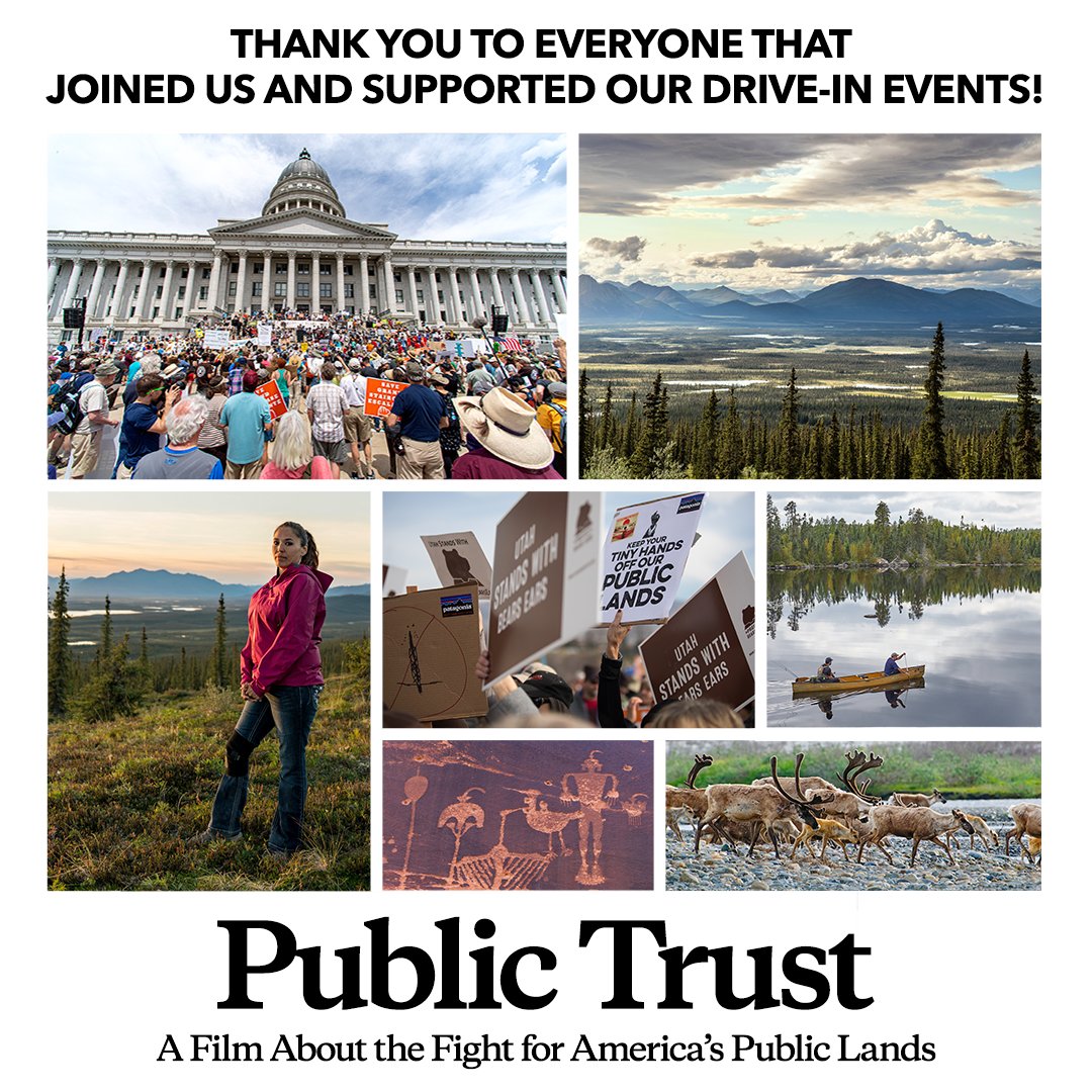 A big thanks to all those who attended and helped spread the word about our Drive-In screenings! <a href="/createportland/">Creative Portland</a> <a href="/Voc_Colorado/">Volunteers for Outdoor Colorado (VOC)</a> <a href="/DogwoodAlliance/">Dogwood Alliance</a> @SierraClubAZ <a href="/MaineFilmOffice/">Maine Film Office</a> <a href="/MaineArts/">MaineArtsCommission</a> <a href="/wildarizona/">Tim Curtis</a> 

Public Trust premieres 9/25/20 at 5 PM PDT on YouTube. pat.ag/PublicTrustTW