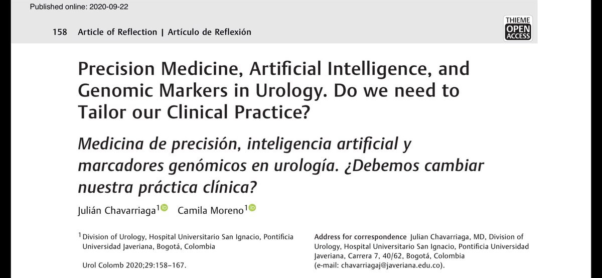 Happy to share our new publication <a href="/Urocojournal/">urocojournal</a> with my Co-Resident <a href="/Cami_moreno93/">Camila Moreno</a> #urosome.  Abstract: thieme-connect.com/products/ejour… 
Full text HTML: thieme-connect.com/products/ejour… 
Full text PDF: thieme-connect.com/products/ejour…