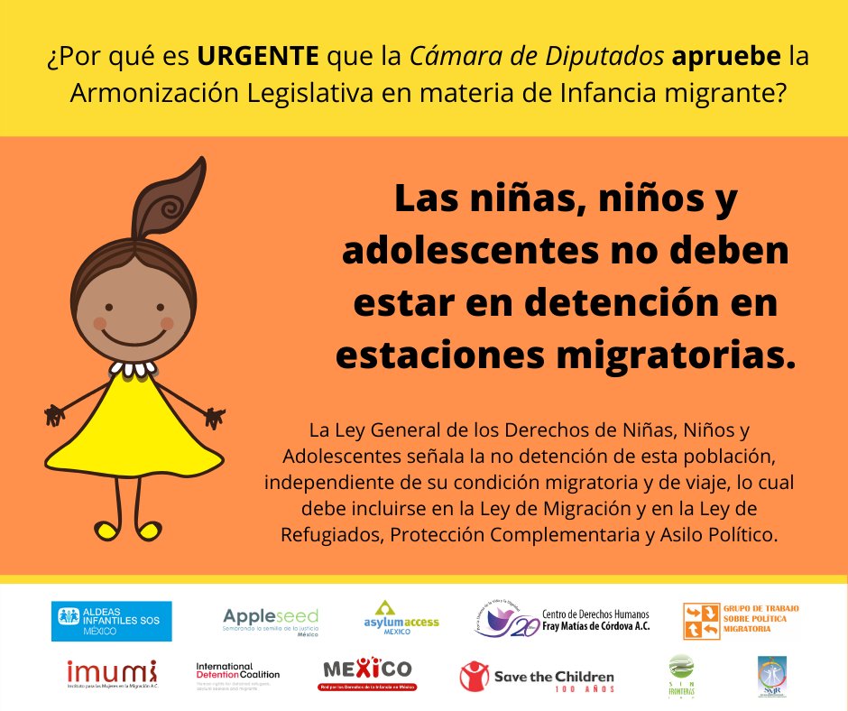 SaveChildrenMx's tweet photo. #URGENTE Desde las OSC nos pronunciamos a favor de que la @Mx_Diputados vote la Armonización Legislativa sobre niñez migrante para garantizar los derechos de #NNA en situación de movilidad en México. #SonNiñxs #InterésSuperiordelaNiñez #NiñezPrimero https://t.co/KLA9ZeB2QR