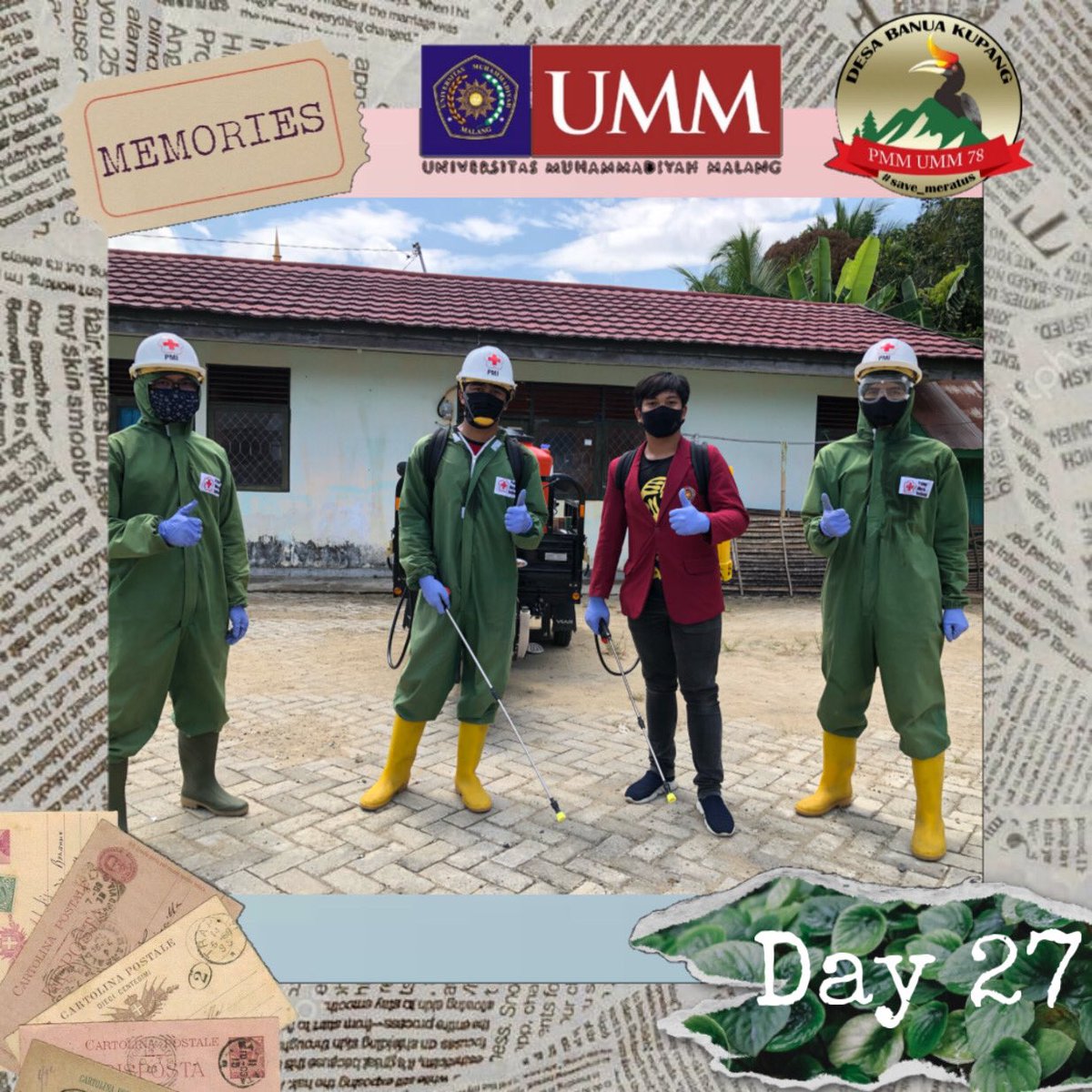 pmm78_umm's tweet photo. 15 September 2020

Hari ke-27 : Penyemprotan Desinfektan Kit  Part 2. Penyemprotan dilakukan di area-area umum yang sering digunakan Masyarakat, seperti Masjid, Pasar, dan Sekolah. (Bekerjasama dengan PMI)

DPL : @RZLf4ris https://t.co/85oYOMQQqU