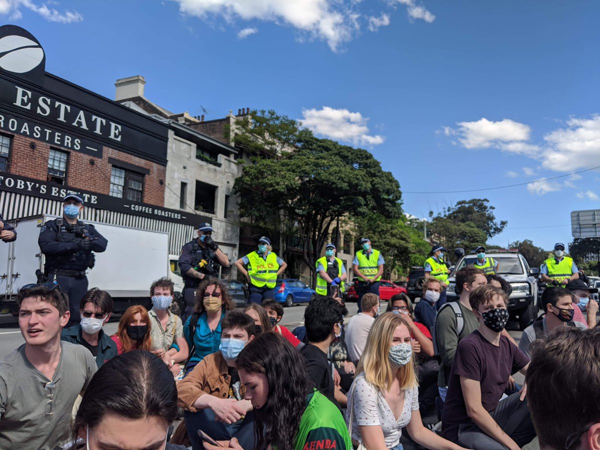 Amazing show of student power today at Sydney University- we took to the streets to demand universities do not cut staff and courses, and that the government retracts their higher education bill which increases uni fees and cuts failing students off of government support