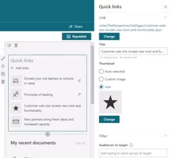 More great new web parts for #SharePoint pages! Tabs &amp; accordion displays for sections and audience targeting for Quick Links! Thanks <a href="/johnsanders/">John Sanders</a>! #MSIgnite