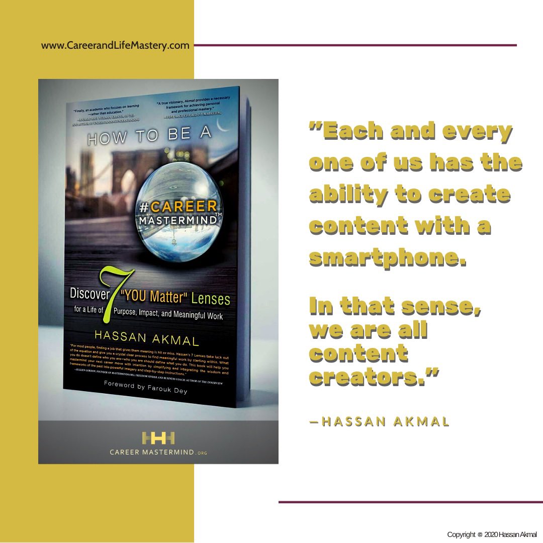 lifemastermind's tweet photo. You each have your very own remote control of life—you are your own production studio.
#SelfMastery
#ConnectingPassionToPurpose
#CareerandLifeVision
#CareerMastermind
#CareerandLifeMastery
#HassanAkmal
#MastermindCode
#TheMastermindCode
#DesignYourLife
#DesignYourCareer https://t.co/dJQjPSBtdk