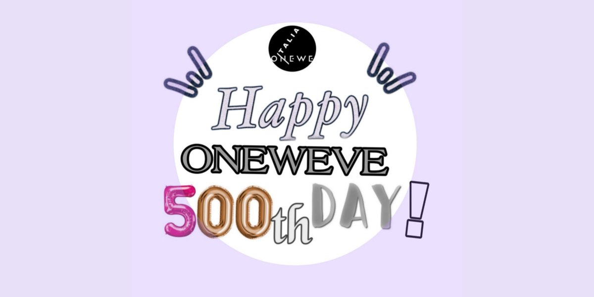 ItaliaOnewe's tweet photo. HAPPY 500th day !!!!!
💛💚❤💙💜
#ONEWE #원위 #위브
#italiaonewe #500day
#Officialoneweitalia #oneweitalia
#Dongmyeong #Cya #Yonghoon #Harin #Kanghyun https://t.co/nFS0NS3k1M