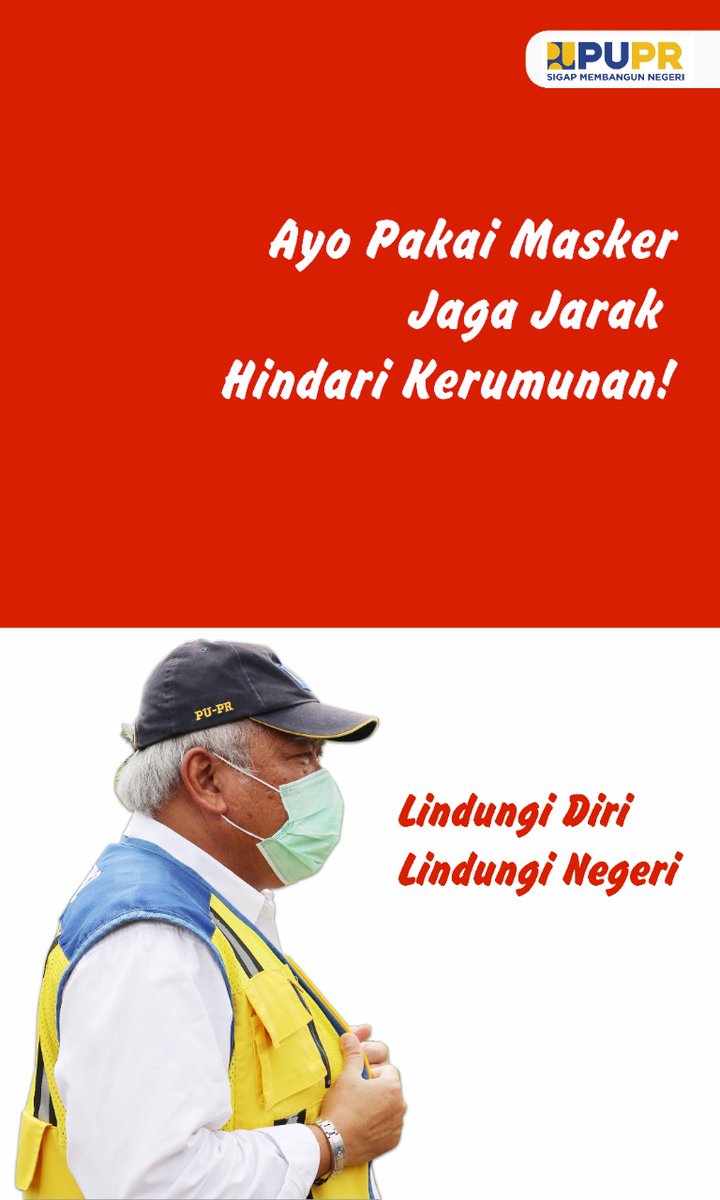 pu_bpsdm's tweet photo. Selamat pagi #temanbpsdm !
Kami senantiasa terus mengingatkan untuk memakai masker jika beraktivitas di luar rumah, ya.
Dan jangan gunakan masker Scuba atau Buff ya, demi kebaikan bersama. 😊
#LindungiDiri
#LindungiNegeri
#bpsdmpupr https://t.co/T4pPjRx7jC