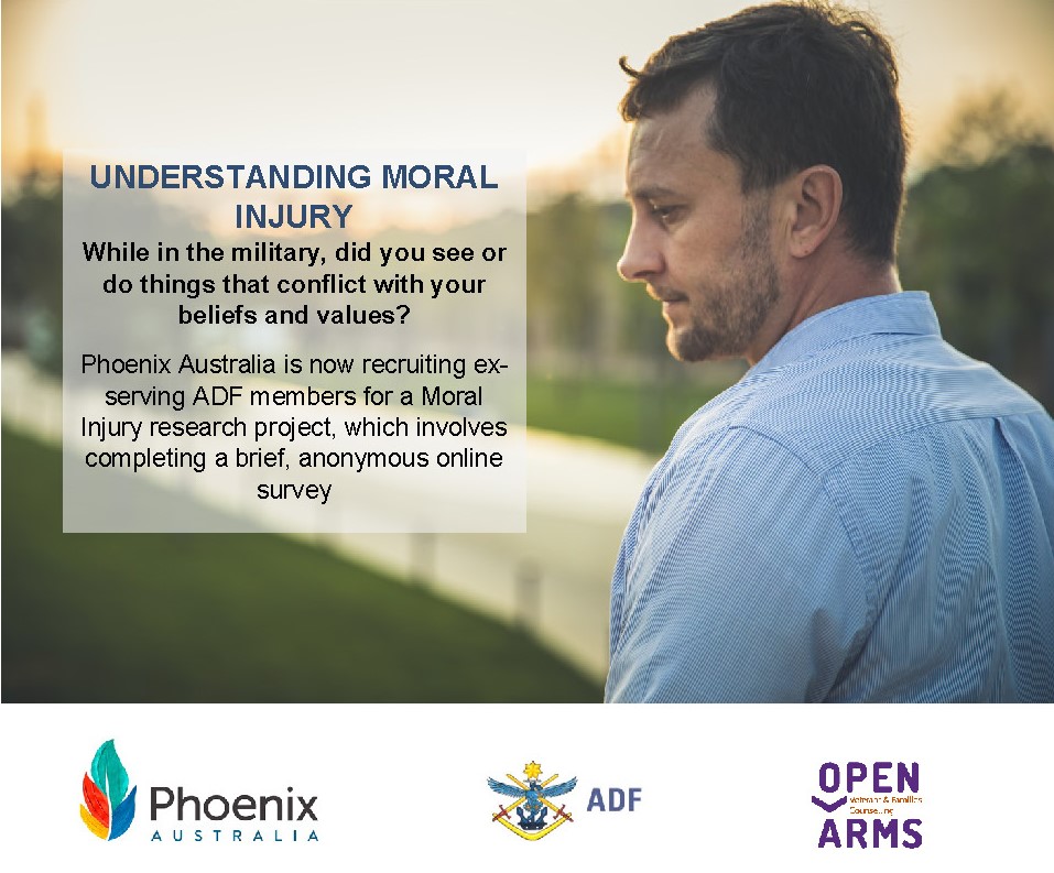 RSLTasmania's tweet photo. Understanding Moral Injury

While in the military, did you see or do things that conflict with your beliefs and values?

Visit https://t.co/2vl0izTlMm for more information, or begin participation by visiting https://t.co/cucJBj70vm. https://t.co/BgxItIc3vH