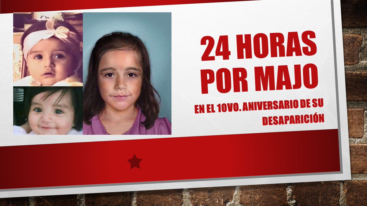 Apoya con un RT la Campaña #24hrsporMajo hasta que se vuelva viral en el 10o. aniversario de su sustracción. Su familia la sigue buscando. Ayúdale a regresar a casa.