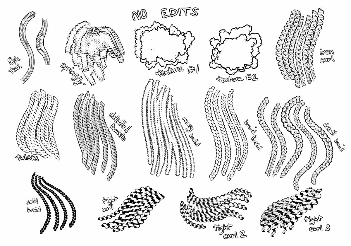 Braids, twists, and more! ✨ ⚡ ️⭐ I worked quite a few hours on this set of brushes...