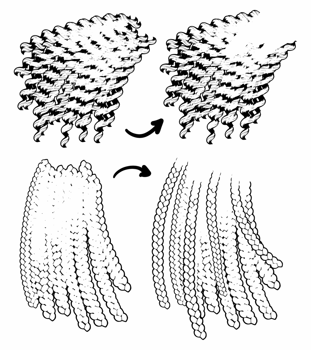 TORIPNG's tweet image. Hair linework brushes! Braids, twists, and more! ✨⚡️⭐️ I worked quite a few hours on this set of brushes for @Procreate. I'm in love with the brush editor!! Get the full set here at my Gumroad: gumroad.com/toripng#OeOuD