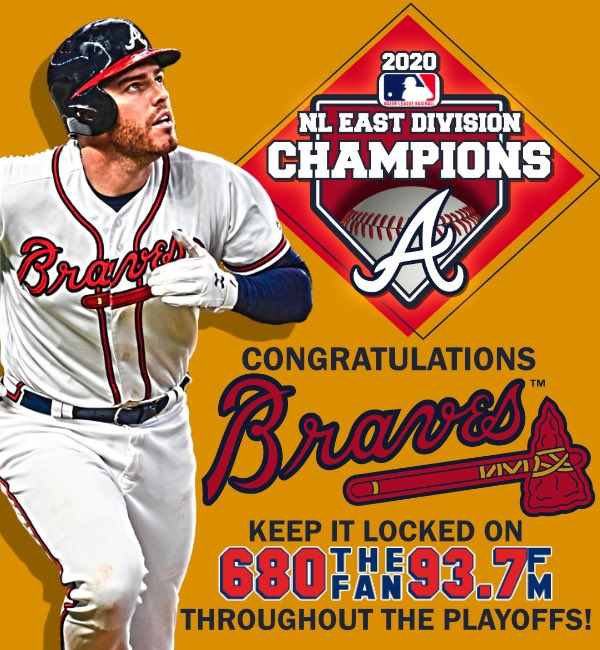 680 The Fan on X: Atlanta Braves are the 2020 NL East Champs!!!!!!   / X