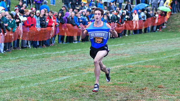 OHMileSplit's tweet photo. College Commitment Alert: Nathan Mountain will be headed to Charlottesville to suit up for the University of Virginia Cavaliers next year. Mountain is the country's No. 4 ranked 5k runner (14:46.90) and a member of Ohio's top ranked team, St. Xavier @stxsports @StXCrossCountry https://t.co/tUacjDXKGK