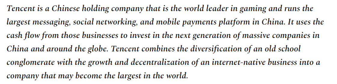 13/ So what exactly is  $TCEHY?Difficult to answer this within a tweet, so I'll let you read  @packyM's eloquent response to that "simple" question: