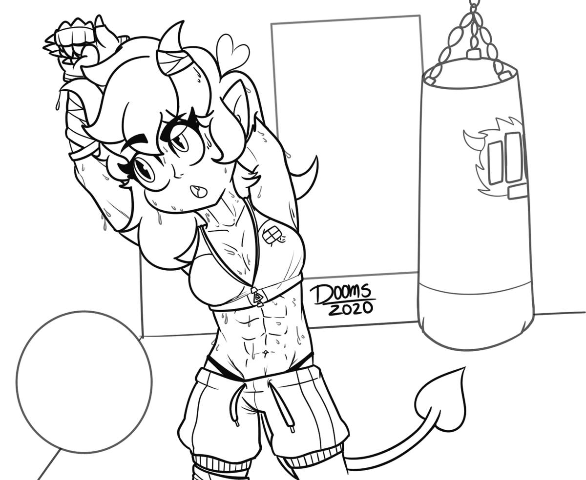 I need to draw more my characters starting now:

Limbo's Workout??

#lineart #drawing #workout 