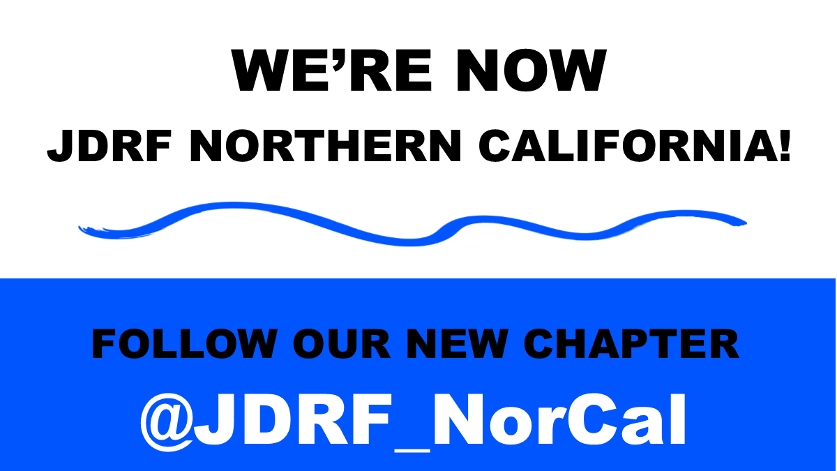 The JDRF Northern California Inland Chapter + The JDRF Greater Bay Area Chapter are now one! We are now the JDRF Northern California Chapter. This Twitter page will be deactivated by the end of the month. Please follow us on our new chapter page @JDRF_NorCal. Thank you!