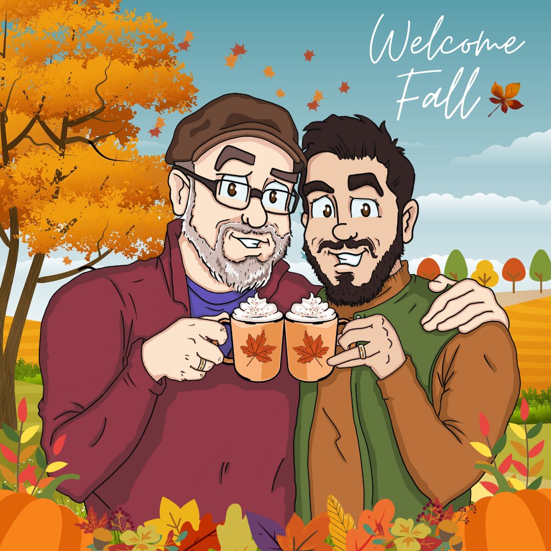 GioandJC's tweet photo. So happy that Fall is here!  Ready for some cool weather and snuggling?  What do you like most about Fall? #gaymarriedcouple #gaycouple #gaysoftwitter #gaybear #gay https://t.co/vEifE7pghT