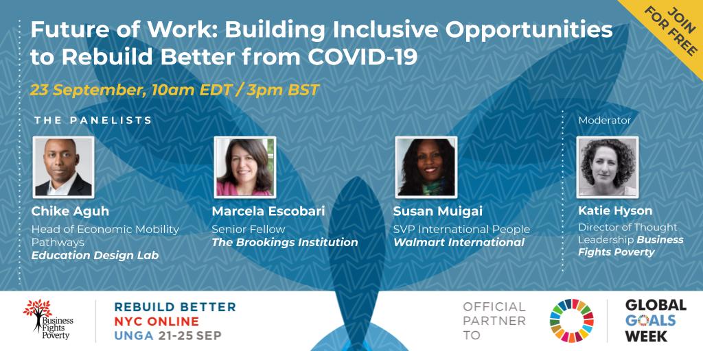 CRAguh's tweet photo. Join me during the United Nations General Assembly for a session on the Future of Work: Building Inclusive Opportunities. Thanks so much to Business Fights Poverty for having me 

#eddesignlab #futureofworkforall #ccgef 

https://t.co/8zCEsge2mB https://t.co/fHolvvjHvV