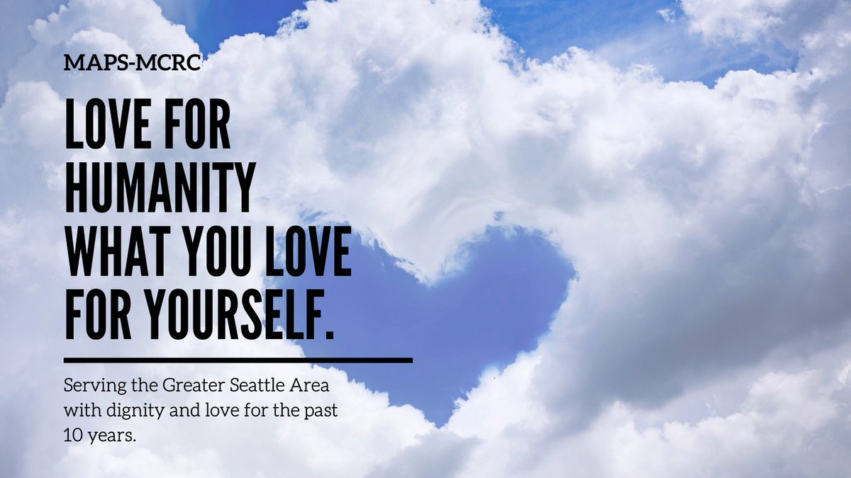 #MAPSMCRC is a #volunteerled#nonprofit. Our core services include #homelessness prevention #hungerrelief #freemedicalclinic #freelegalservices #refugeeassistance #elderservices #islamicfuneralservices #domesticcounseling #familycounseling. more info at mcrcseattle.org