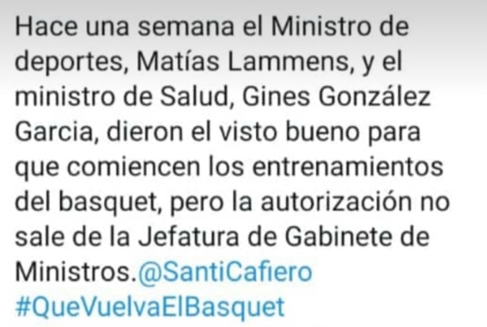 #NecesitamosTrabajar
#QueVuelvaElBasquet
@SantiCafiero