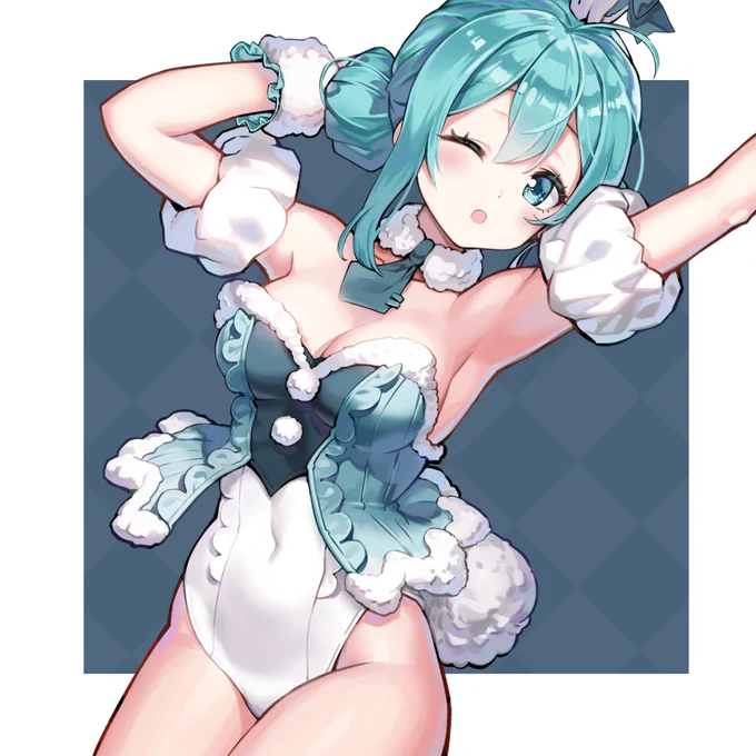 #Bicute_Bnnies_Figure #初音ミク #VOCALOID #hatsunemiku
とても可愛いデザインなので 色まで入れてみました。 

Design by @Anmi_ 