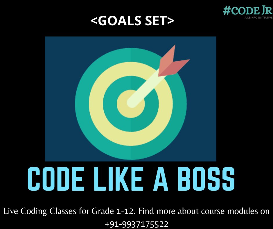 HashcodeJ's tweet image. Your lil'one wants to start coding and you don't know how to proceed... Fret not! With @HashcodeJ you can give your child an unfair advantage ๐
#hashcodejr #kidswhocoderule #codingforkids #kidswhocode #kidscancode #goalsetting