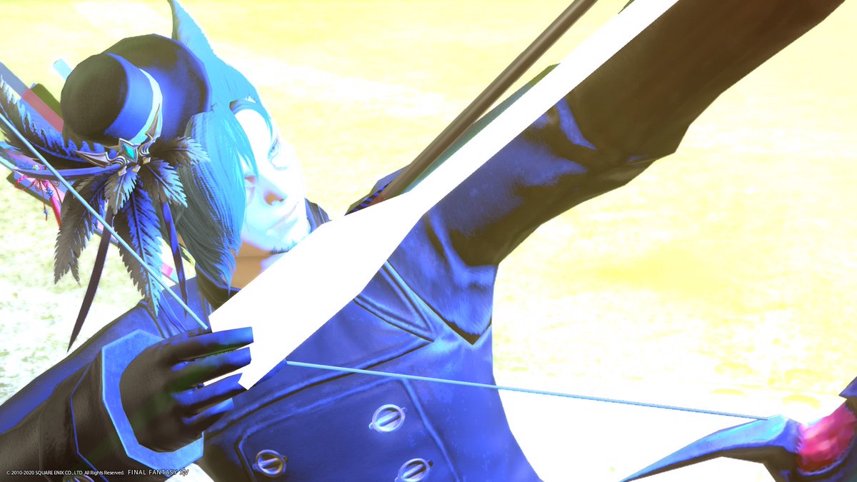 Chaotic_Noodle's tweet photo. Finally got to do Bard LB3 on best boy! :D #gposers #copiedfactory #yorha #LB3 #bard #eorzeaphotos #ffxivsnaps https://t.co/iT01w5kp77
