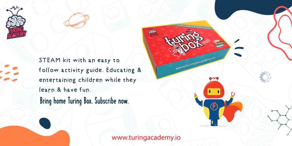TuringAcademyCo's tweet photo. STEAM kit with an easy to follow activity guide. Educating & entertaining children while they learn & have fun.
Bring home Turing Box. Subscribe now. https://t.co/ZiXJv1Y4tF
Contact Us: +91-7676235123
Mail ID: rheo@turingacademy.io
#TuringAcademy #STEAM #STEAMeducation https://t.co/QC0Pl7LcSe