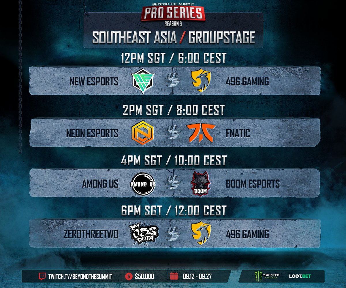 BTSdota's tweet photo. The #BTSProSeries train just keeps on rolling!

We've got a stacked day of SEA Dota coming your way, starting with NEW vs @496_dota right NOW!

📺 https://t.co/VZnt4kO1Z3
🗣️ @MLPDotA &amp; @johnxfire https://t.co/OrNmhrjbk5