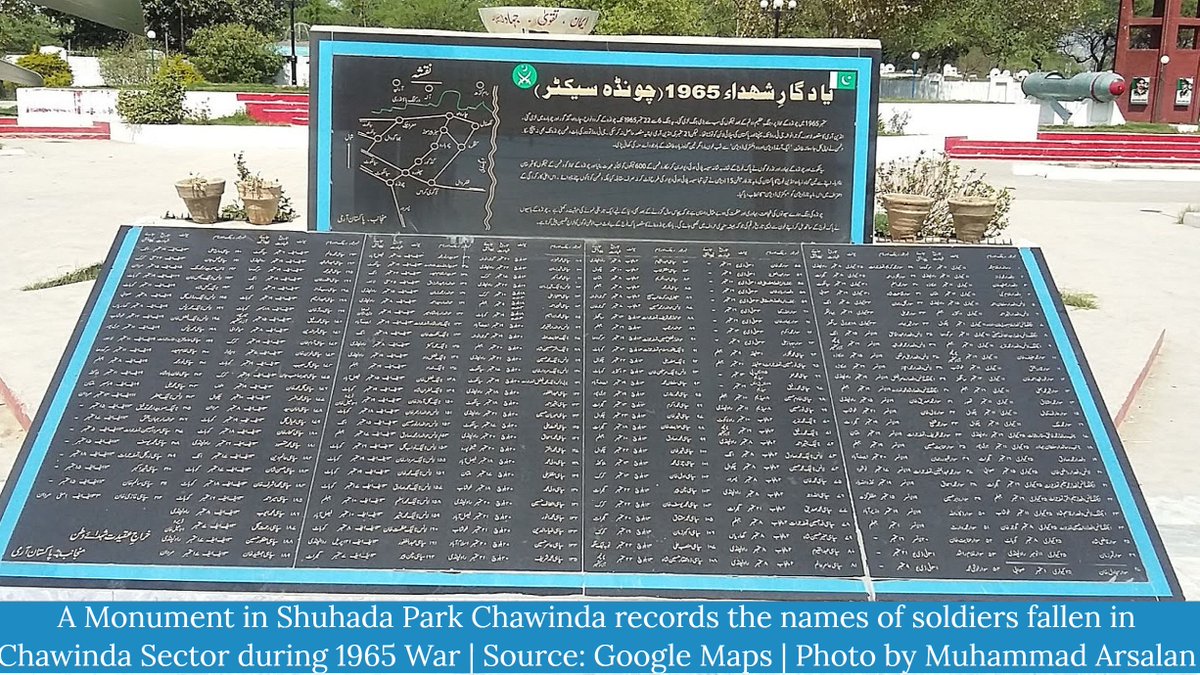 Almost in the heart of Chawinda, City Park is a memorial to 65 WarIn the neighboring graveyard a walled compound houses some distinguished gravesA few belong to 11 Cavalry, others to 14 BalochSoldiers who fought to their death at this very ground defending Chawinda at all cost