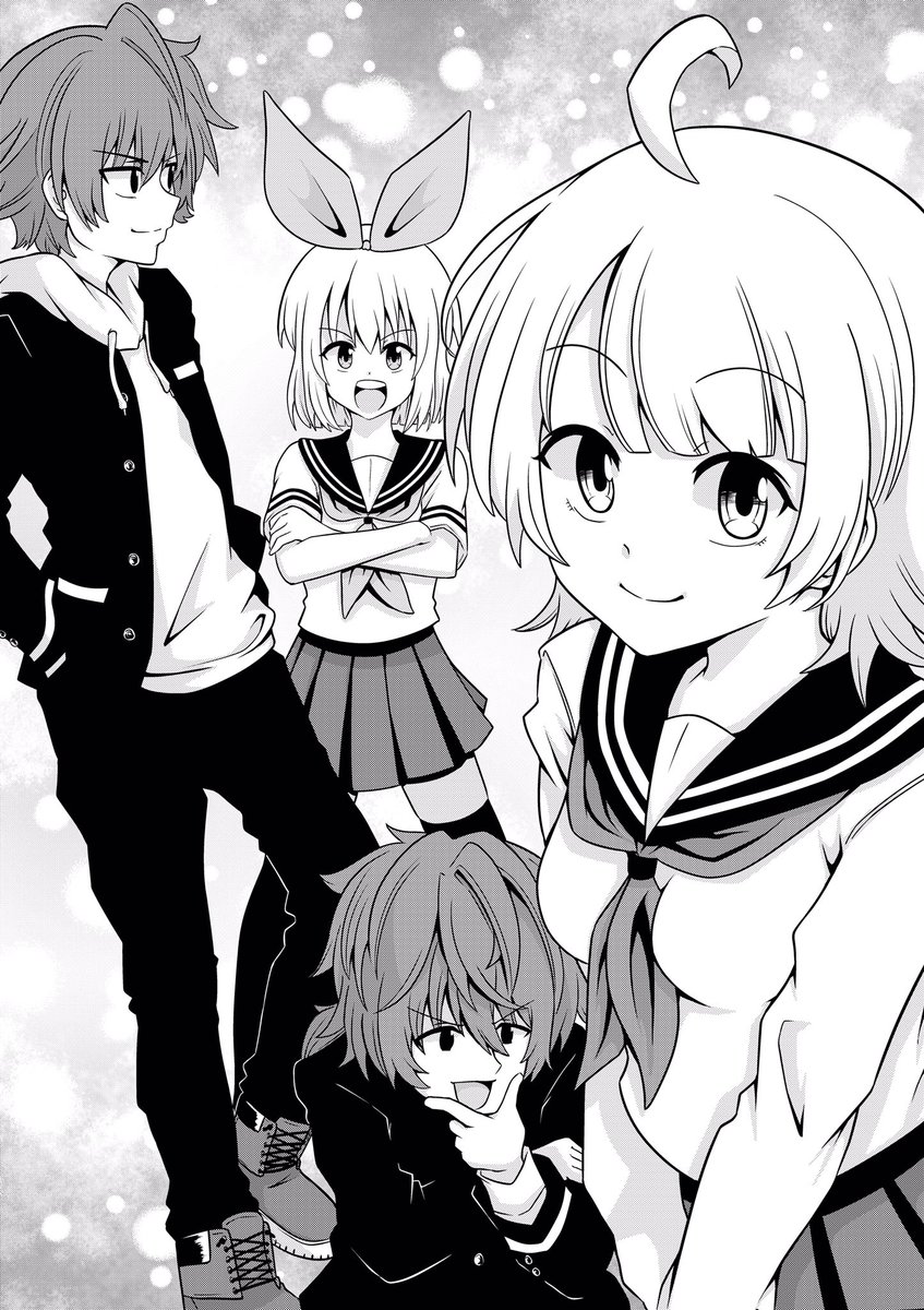 日高 あおは 卒業制作につかう モノクロイラスト 卒業制作のマンガの登場人物たち イラスト モノクロ マンガ