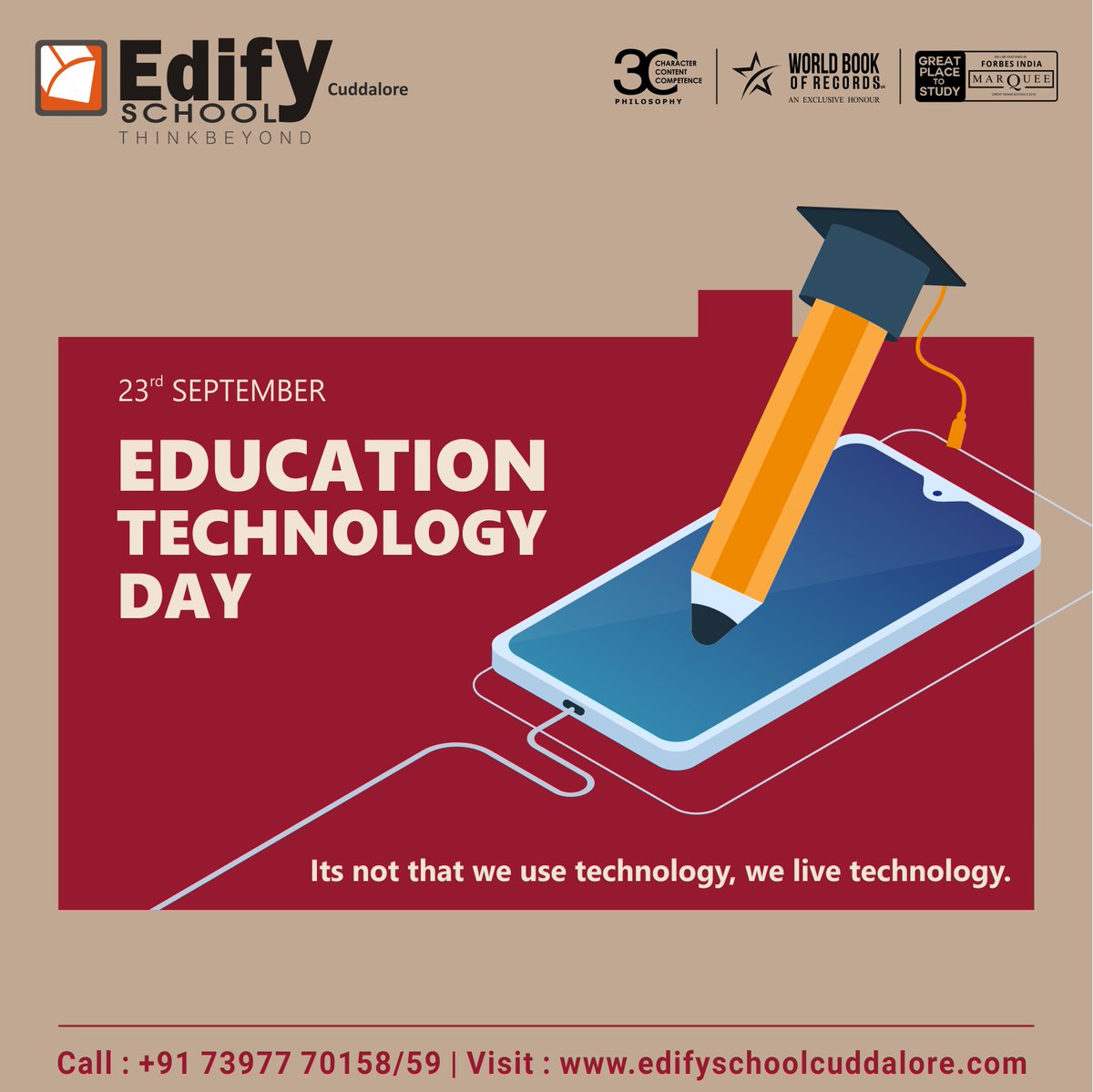 edifycuddalore's tweet photo. Its not that we use technology, we live technology.

      "Education Technology Day" https://t.co/dvBxUWoDxM