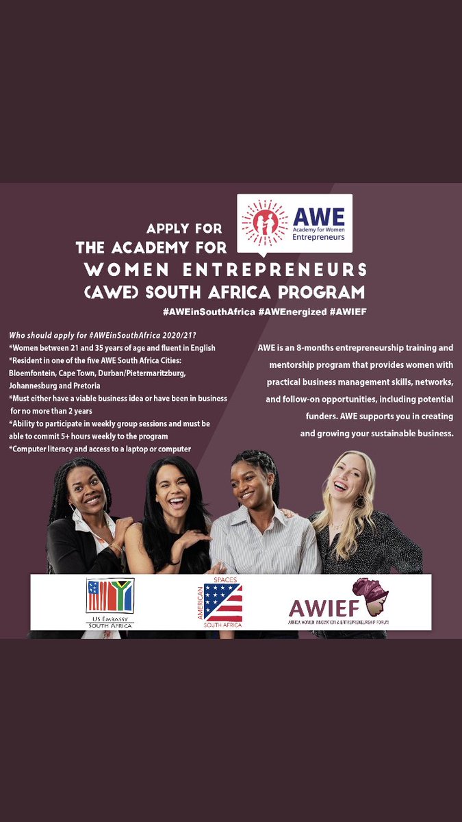 US ConsulateCapeTown (@usconsulatect) on Twitter photo 🗣📻Today <a href="/8/">.</a>:15am Academy for Women Entrepreneurs alumni & Director of the Womandla Foundation @Samkelwe14 chats to <a href="/Tygerberg104fm/">Radio Tygerberg 104FM</a>’s <a href="/KiaJohnson1/">Kia Johnson</a> about her AWE experience. Learn more about how participating in the program led her to launching her business & why you should apply 🗣📻Today <a href="/8/">.</a>:15am Academy for Women Entrepreneurs alumni & Director of the Womandla Foundation @Samkelwe14 chats to <a href="/Tygerberg104fm/">Radio Tygerberg 104FM</a>’s <a href="/KiaJohnson1/">Kia Johnson</a> about her AWE experience. Learn more about how participating in the program led her to launching her business & why you should apply