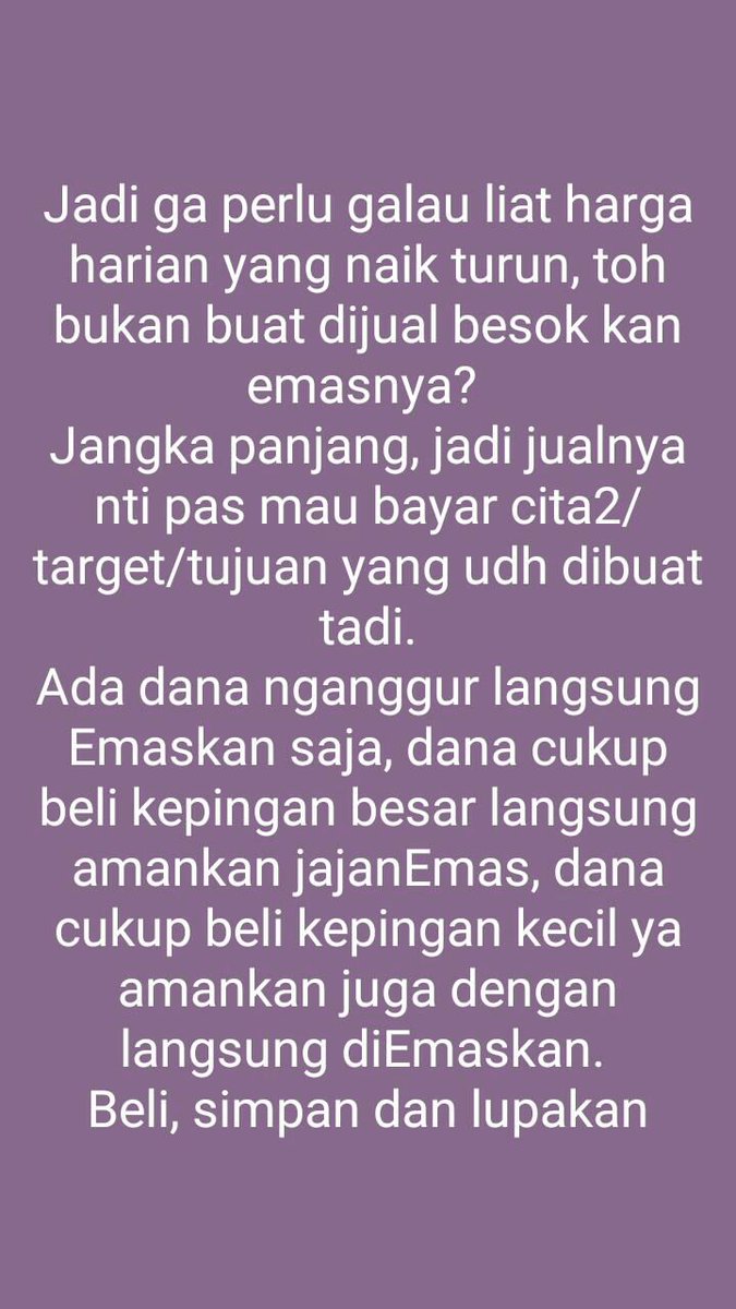 jajankoinimut's tweet photo. Harus Konsisten ya guys.. 
Hempaskan segala keraguan dan godaan saat mulai MenabungEmas. 
Mulai dari kepingan imut #MiniGold aja, ga terasa berat. Asyiiik dan suka2 sesuai dana

#SaveGold 
#BuyMiniGold 
#SemuaBisaPunyaEmas https://t.co/RrUobkalzw