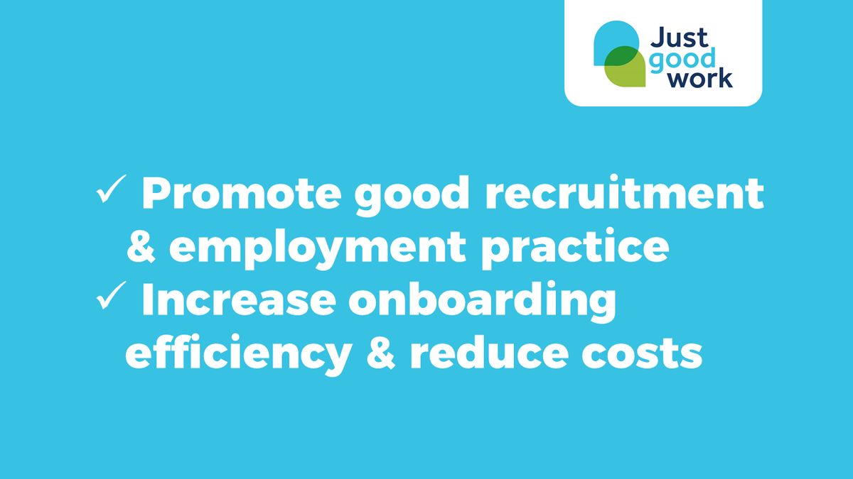 JustGoodWork's tweet photo. Got time to attend our webinar today? Find out how the free #JustGoodWork tool can be used in your business or organisation to promote responsible #recruitment and good employment practice. Today at 11am BST https://t.co/FkGOGhhkMm #csr #employerpays #ukbusiness #recruitment #hr https://t.co/gXehaxAVCV