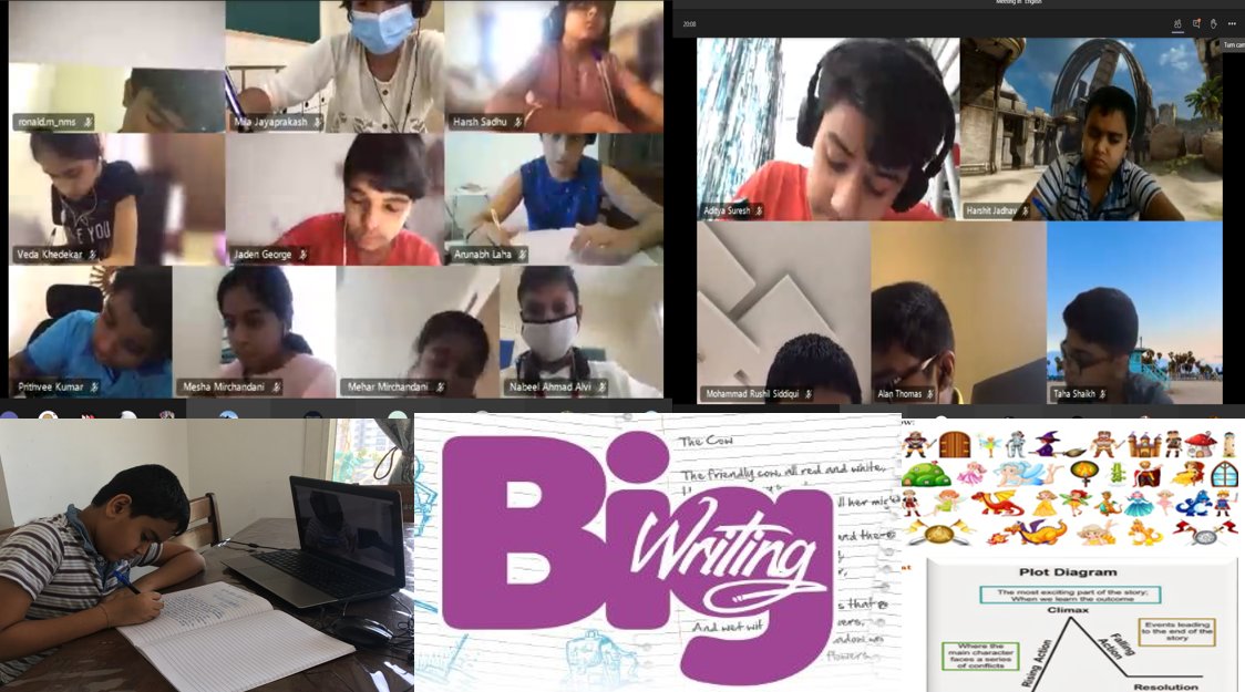 StellaLadislaus's tweet photo. Writing is the painting of the voice - Grade 7 and 8 @nmsmiddleschool @gemsnms_alkhail involved themselves in enhancing their writing skills during #LiteracyWeekNMS2020 @Fatima_Martin @JayarajVenetia @rianne_selwyn @divya_joyce @ChristineDeNor1 @rilben10 @TanyaSh69625726 https://t.co/01EFx7sWJG