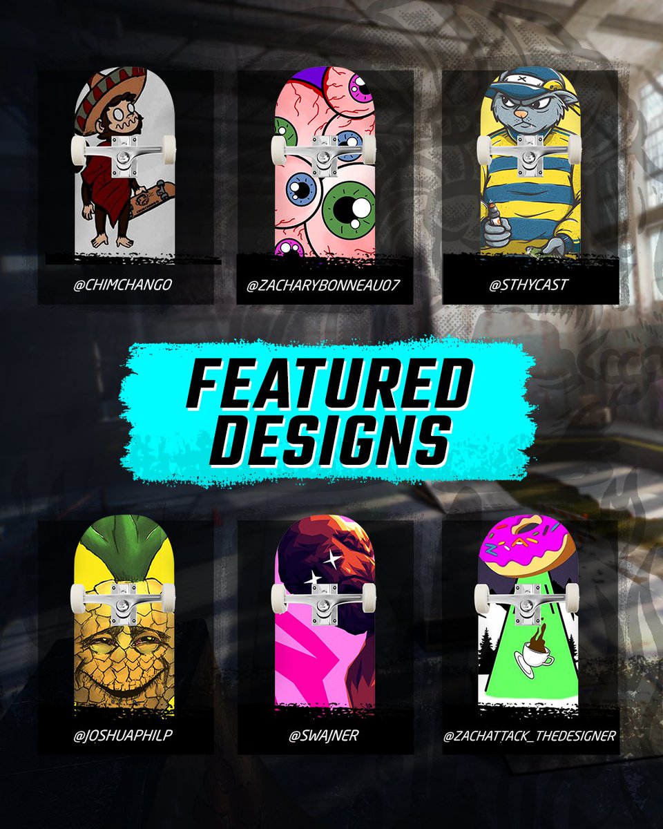 TonyHawkTheGame's tweet photo. These Skate Decks are looking AWESOME! ππΉ You can still enter to win your very own Skate Deck in #THPS 1+2! Create a custom Skate Deck and share it via Social Media using #THPSCreateADeck https://t.co/kVWrleTDX9