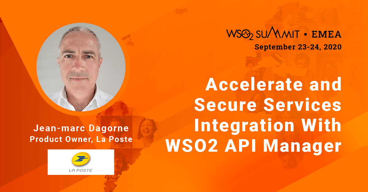 wso2's tweet photo. Up next, Jean-marc Dagorne from La Poste exploring how an #API strategy can accelerate new service delivery and #integration.
Follow the live-action,
YouTube - https://t.co/8EpmDhaCXf
LinkedIn - https://t.co/ZaJn7ndk4B
#IntegratedAPISupplyChain https://t.co/J76XwcUJ0F