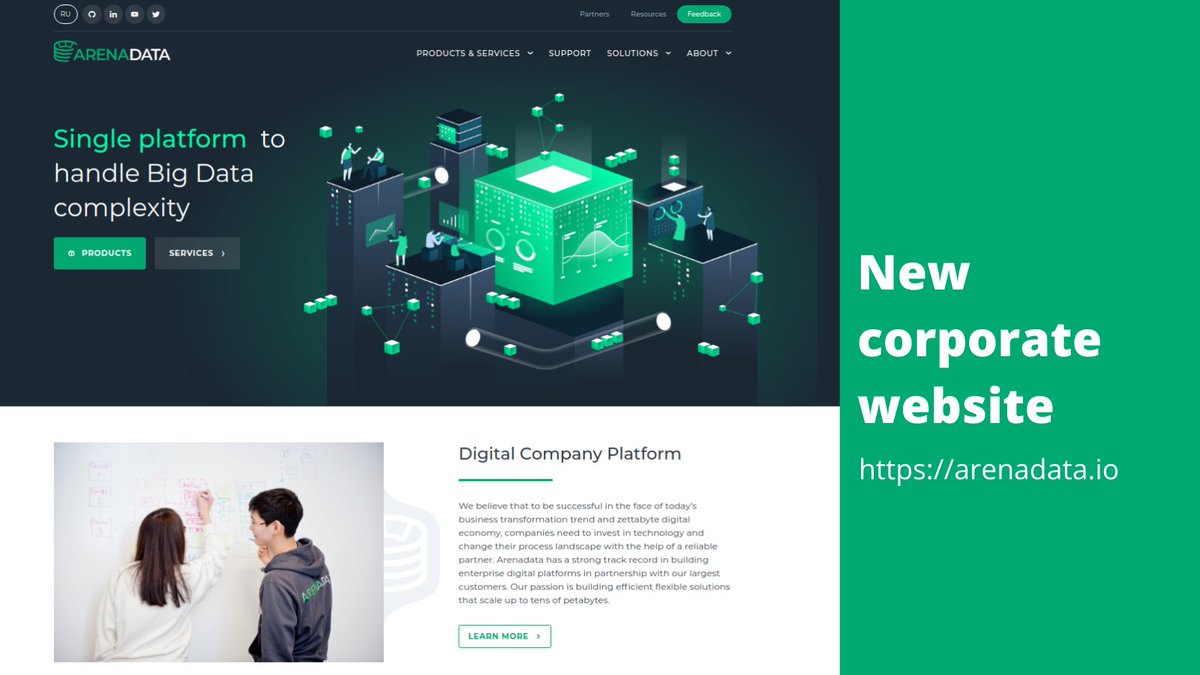 arenadata_io's tweet photo. Arenadata has launched a new corporate website https://t.co/SUdiCgw5mr The new site contains up-to-date information about the company, software products and services. The new corporate website is easy to use on mobile devices and is available in English. #arenadata https://t.co/gJkUtQ3P5T