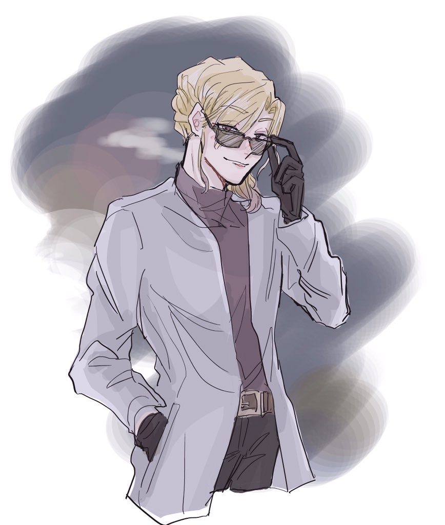 blonde hair gloves hand in pocket solo sunglasses male focus adjusting eyewear  illustration images