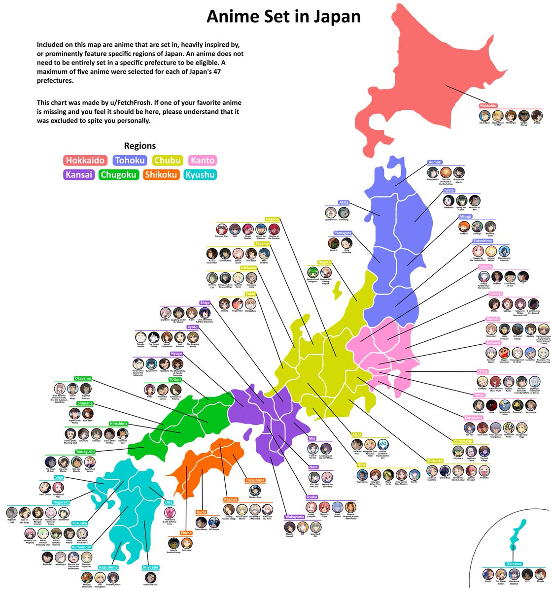 Asienews Insolite Dessins Animes Au Japon Une Carte De 165 Anime Triees Par Prefectures La Source T Co Ov5osmszkh T Co 5of04bmstk