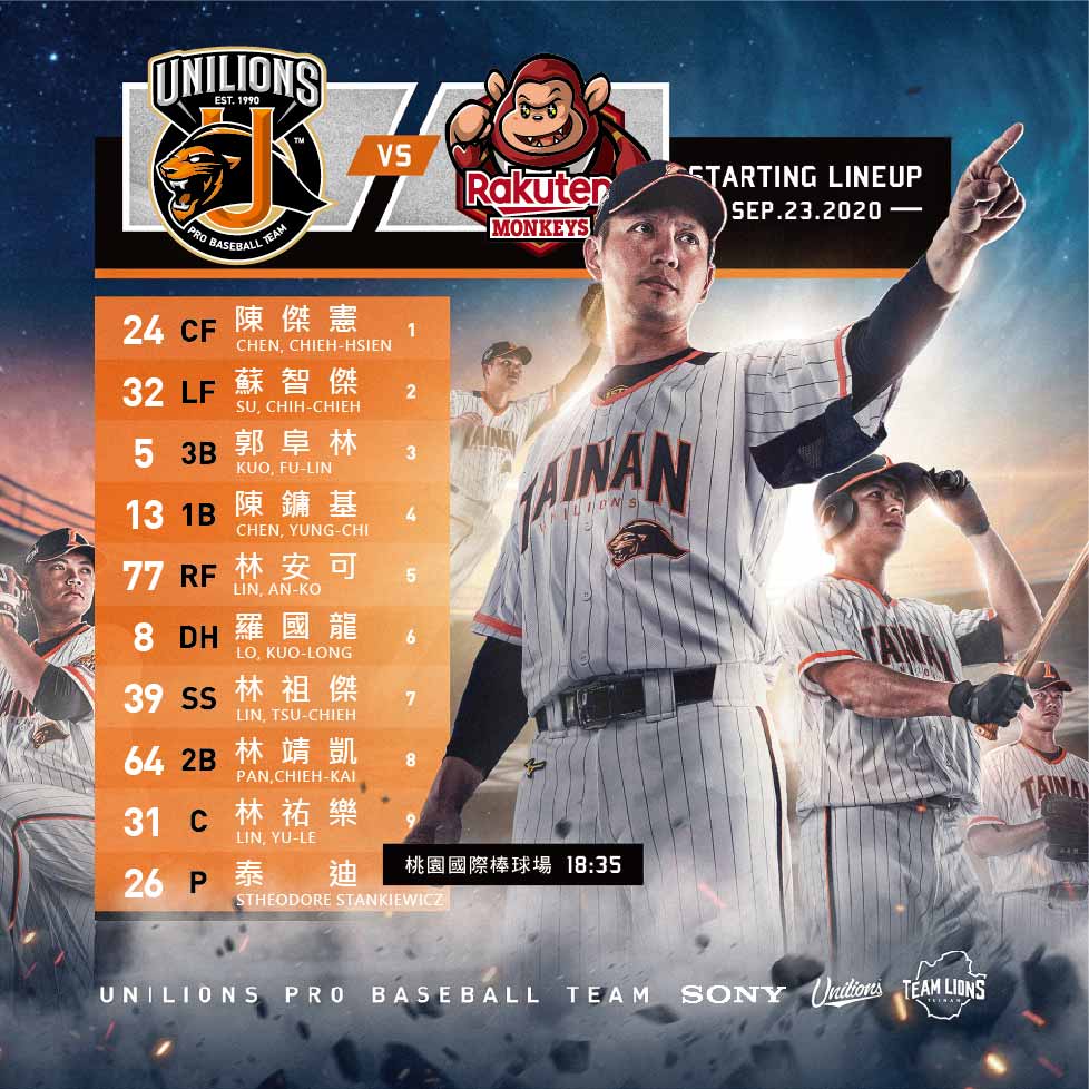 9.23 Uni Lions starting lineup
