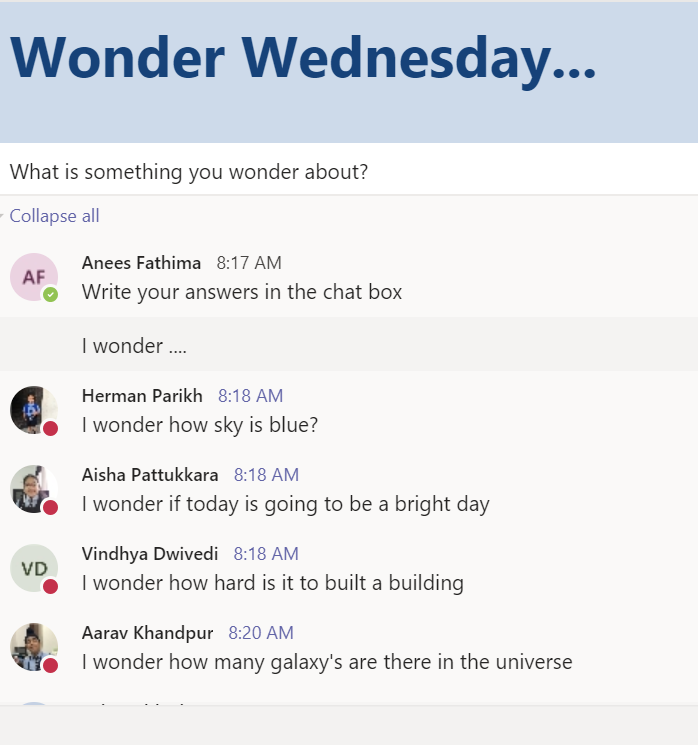 raak1996's tweet photo. Grade 2..Wonder Wednesday...I wonder..how often do you wonder!..@KNargish
@GMA_Primary @ElizabethJohn00 @NishiMohan2 @misri_anchal @Stephy1918 https://t.co/uDuqVw7tSp