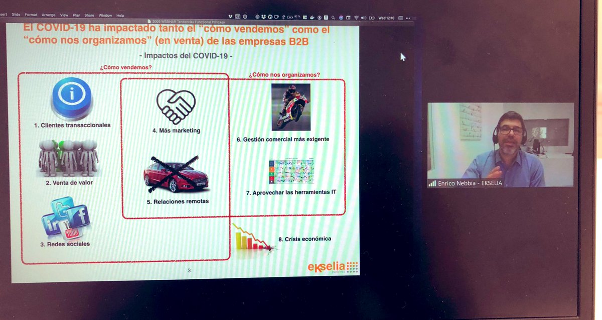 ClusterFPrint's tweet image. @EnricoNebbia analiza ahora mismo con los socios del #functionalprintcluster cómo la COVID19 está impactado el mundo de la venta B2B y cuáles deberían ser las claves de actuación para los responsables del esfuerzo comercial.

#jornadas #online